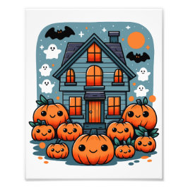 Foto Casa Assombrada Fofa Abóboras de Halloween Fantasm
