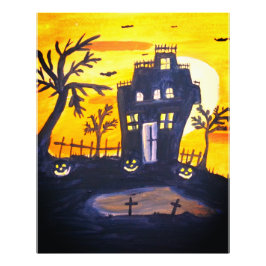 Foto Casa Assombrada Halloween Aquarela 
