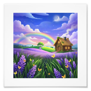 Foto Casa dos Sonhos Arco-íris no Campo de Lavanda