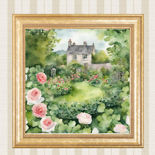 Foto Casa Irlandesa em Aquarela no Campo