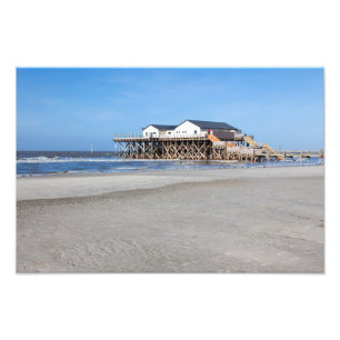 Foto Casa sobre pernas na praia da Rua. Peter Ording