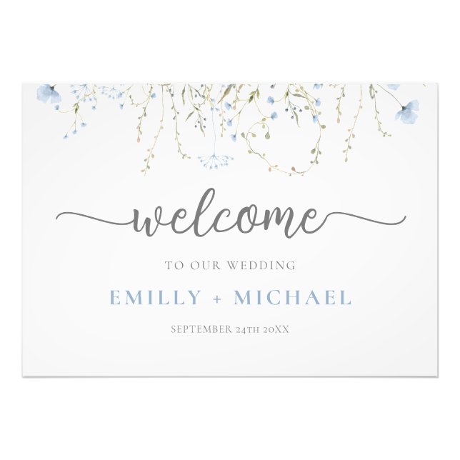 Foto Casamento Blue Wildflower Periwinkle (Frente)