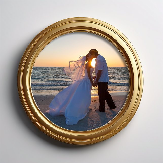 Foto Casamento com forma de círculo de 12" de diâmetro (12" Circle Frame Photo Size for your Wedding)