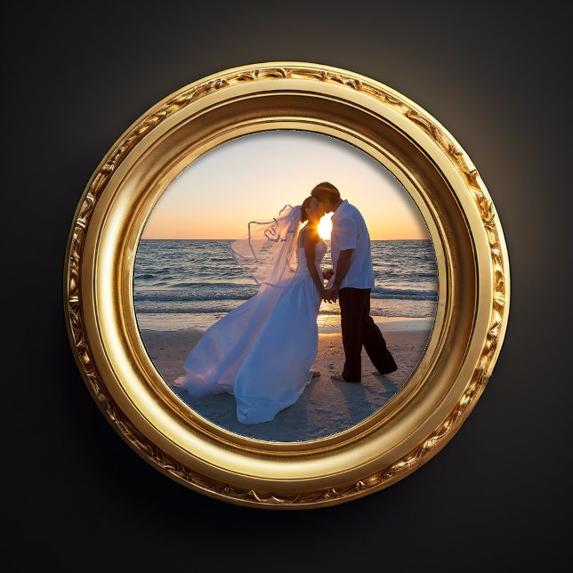 Foto Casamento de Forma de Círculo com 10" Diâmetro (Trim for a 10" Diameter Circle Shape Wedding Photo Print for your own frame)