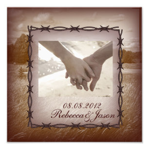 Foto casamento do país ocidental do arame farpado