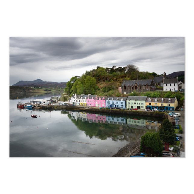 Foto Casas coloridas em Portree, Skye (Frente)