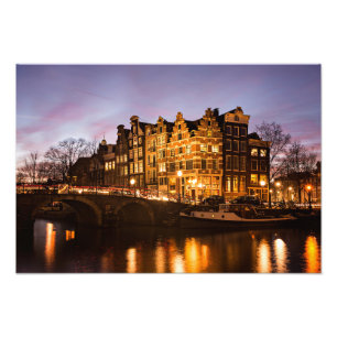 Foto Casas do canal de Amsterdão no impressão do