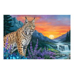 Foto Cascata de nascer do sol de Bobcat/Lynx