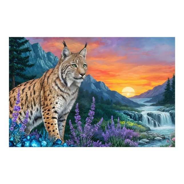 Foto Cascata de nascer do sol de Bobcat/Lynx (Frente)