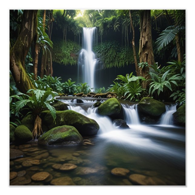 Foto Cascata tropical exuberante (Frente)
