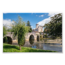 Castelo de Bourdeilles e Ponte de Pedra, França