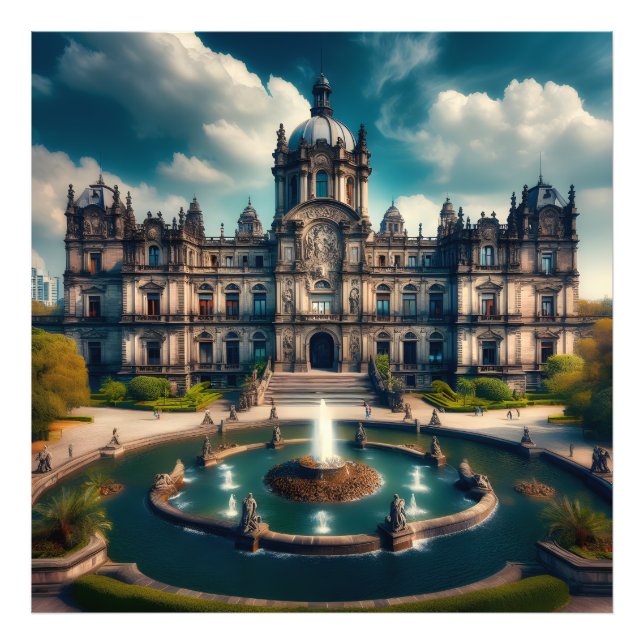 Foto Castelo de Chapultepec México Viagens Antigas (Frente)