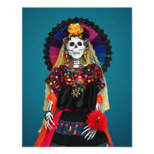 Foto Catrina Elegante no Ataque Tradicional Mexicano
