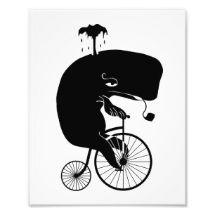 Foto Cavaleiro da baleia em uma bicicleta do Farthing