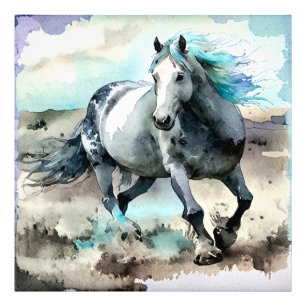 Foto Cavalo de Água Corroendo Aquarela