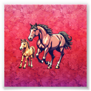 Foto Cavalo e Pé sobre fundo texturizado