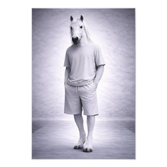 Foto Cavalo Mínimo em Roupa Moderna Casual (Frente)