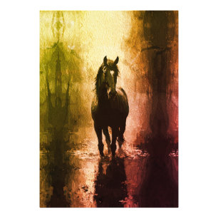 Foto Cavalo Preto Místico – Fantasia Sombria Equestre