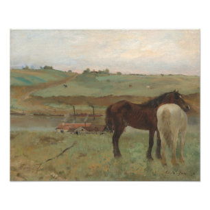 Foto Cavalos num Prado, Pintura a Petróleo, Edgar Degas