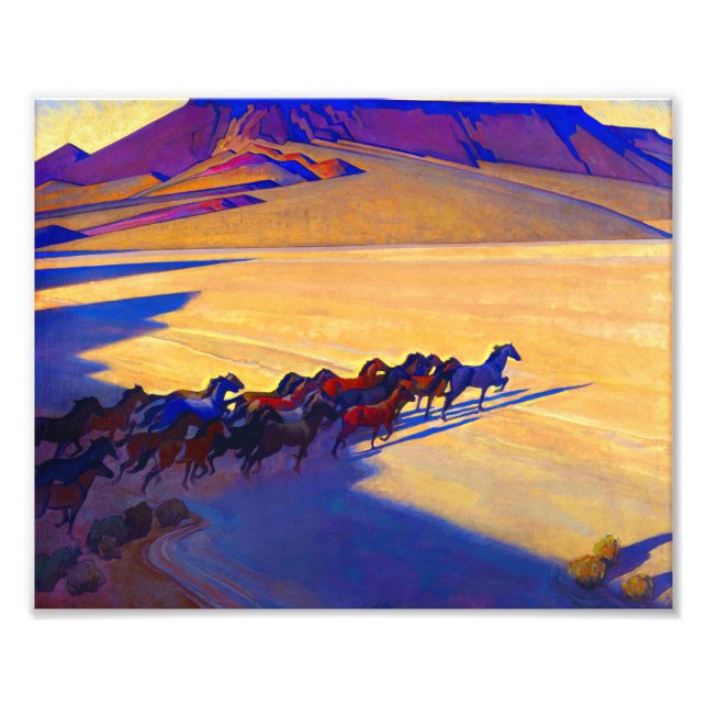 Foto Cavalos selvagens de Nevada por Maynard Dixon (Frente)