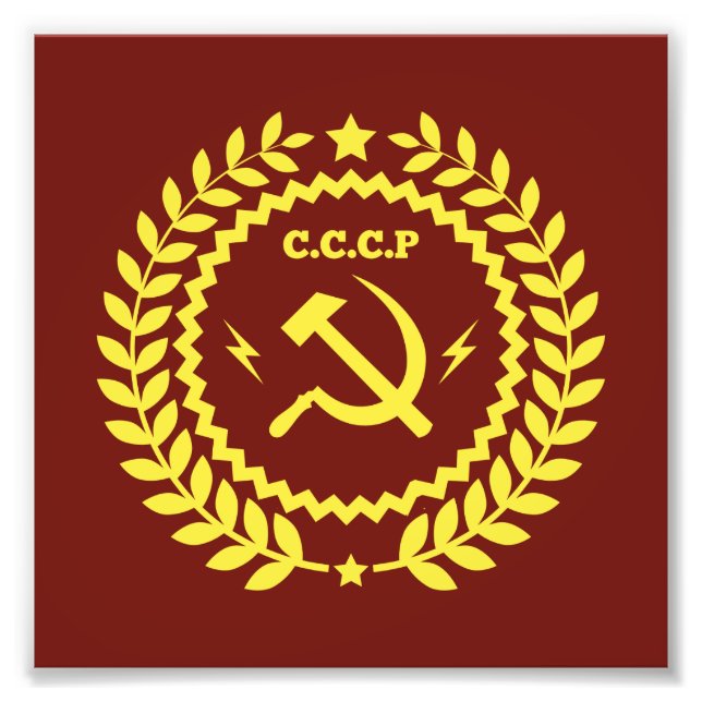 Foto CCCP Hamer & Sickle Emblem Kodak Papel Fotográfico (Frente)