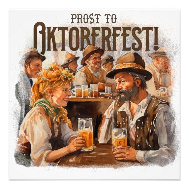 Foto celebrating Oktoberfest by drinking bee (Frente)