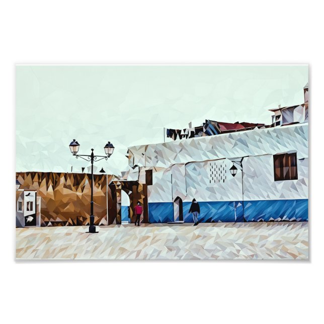 Foto Cena de abstrato com Geometria Colorida (Frente)