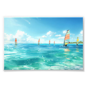 Foto Cena Tranquila de Windsurf