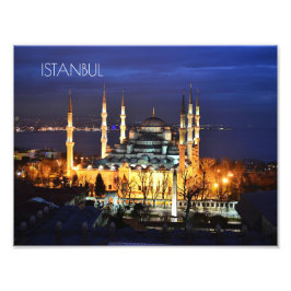 Foto Cenário Noturno da Mesquita Azul de Istambul Turqu