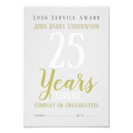 Foto Certificado de Prêmio de Serviço Longo