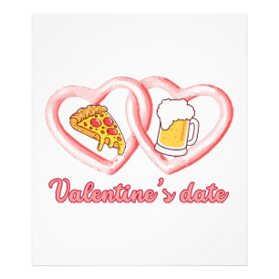 Foto Cerveja de pizza de data de dia de os namorados