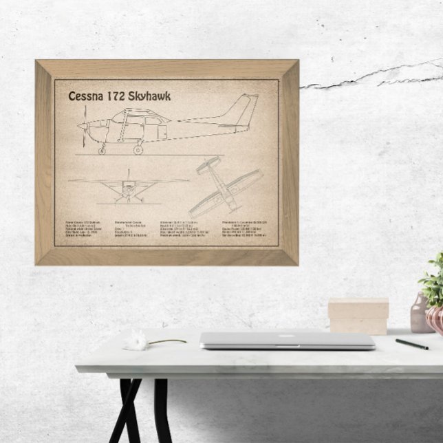 Foto Cessna 172 Skyhawk - Planos de avião Blueprint SD (Criador carregado)