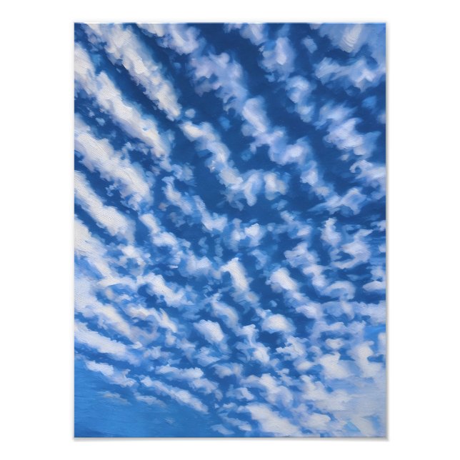 Foto Céu Azul Vibrante Com Nuvens Brancas Sensíveis (Frente)