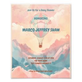 Foto Chá de fraldas de Aquarela do Balão de Ar Quente