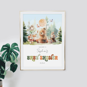 Foto Chá de fraldas de Bary Cute Woodland