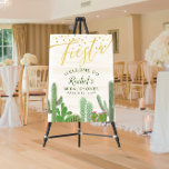 Foto Chá de panela de Script Dourado Fiesta Cactus Welc<br><div class="desc">Este design de chá de panela de fiesta apresenta texto dourado e uma variedade de plantas de cacto de aquarela. Clique no botão personalizar para obter mais flexibilidade com a modificação das imagens e do texto! Variações deste design, cores adicionais, além de coordenar produtos estão disponíveis em nosso compro, zazzle.com/store/doodlelulu....</div>