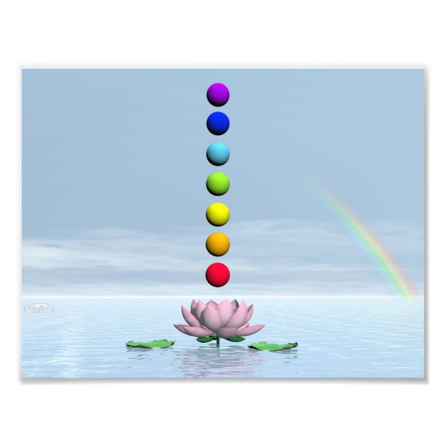Foto Chakras e arco-íris - renderização 3D (Frente)