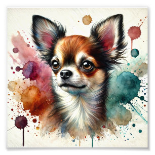 Foto Charming Chihuahua Watercolor Art