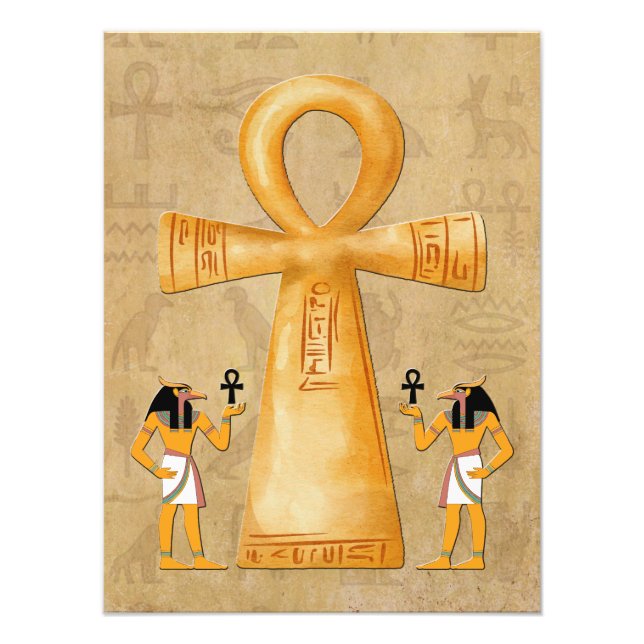 Foto Chave Ankh da Vida no Hieróglifo (Frente)