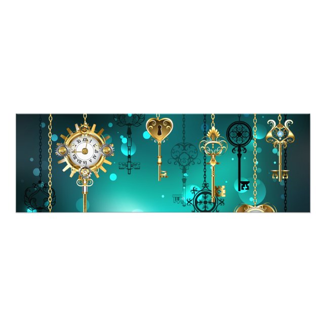 Foto Chaves de Esqueleto Anticas em Fundo Verde (Frente)