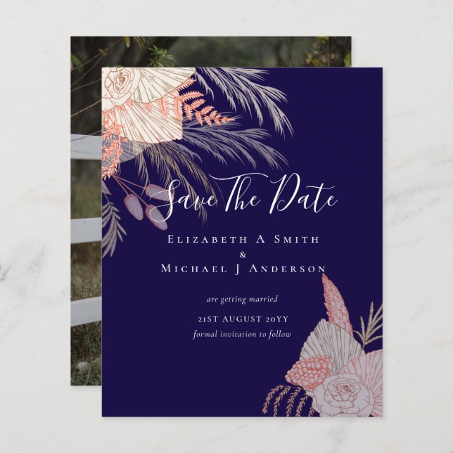 Foto CHEAP Salvar Datas PAMPAS GRASS Terracotta (Frente/Verso)