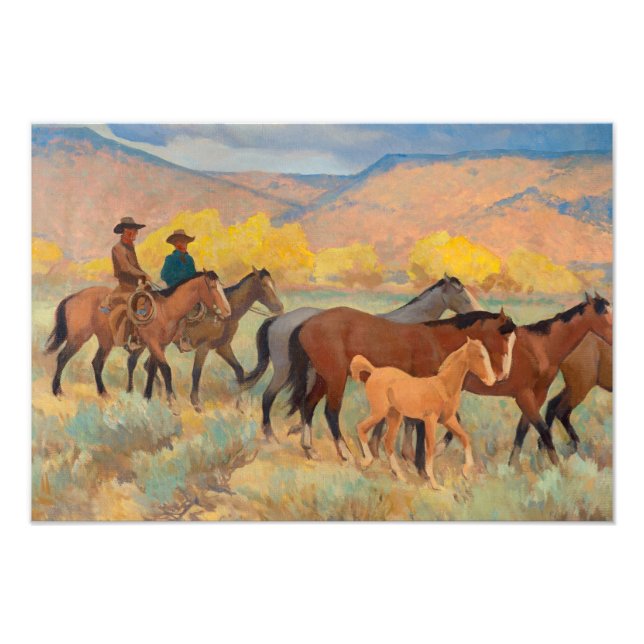 Foto Chegando em casa, 1942 por Maynard Dixon (Frente)