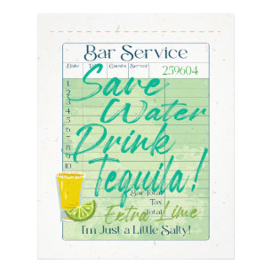 Foto Cheque de convidado Salvar Água Bebida Salty