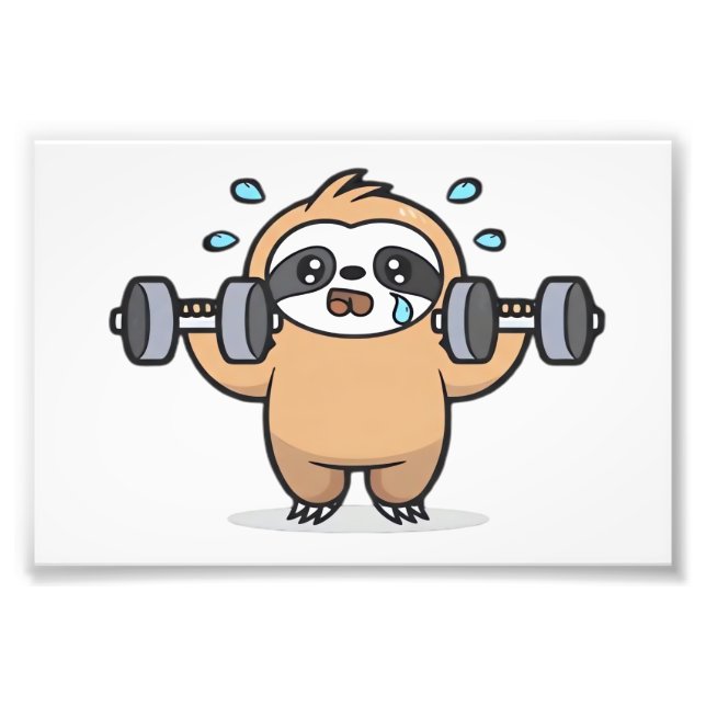 Foto Chibi Sloth Academia de Ginástica Falha � Cute Kaw (Frente)