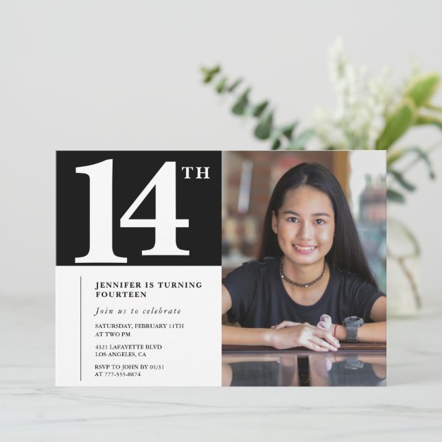 Foto Chic Girls de convite para 14 de aniversário  (Em pé/Frente)