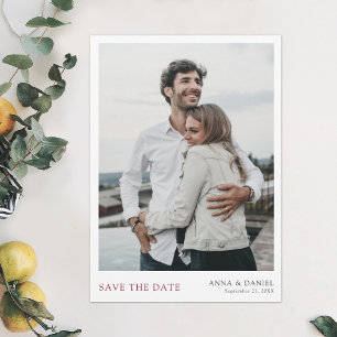 Foto Chic Simples Salvar o Convite de casamento de