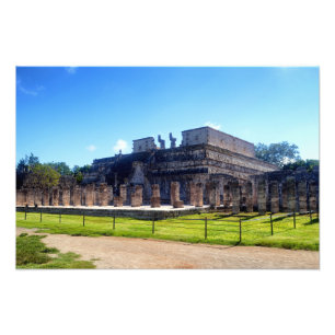 Foto Chichen Itza. Guerreiros do Templo