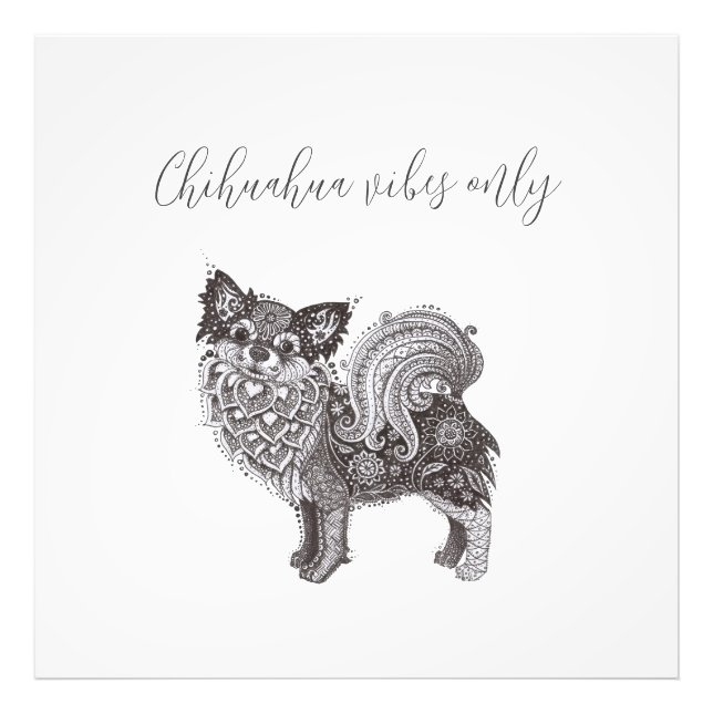 Foto Chihuahua Vibes Premium Satin Photo Paper (Frente)
