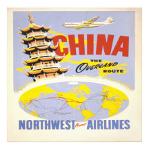 China, rota terrestre Northwest Orient Airline