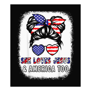 Foto Christian Girl ama Jesus & America Shirt 4th Jul